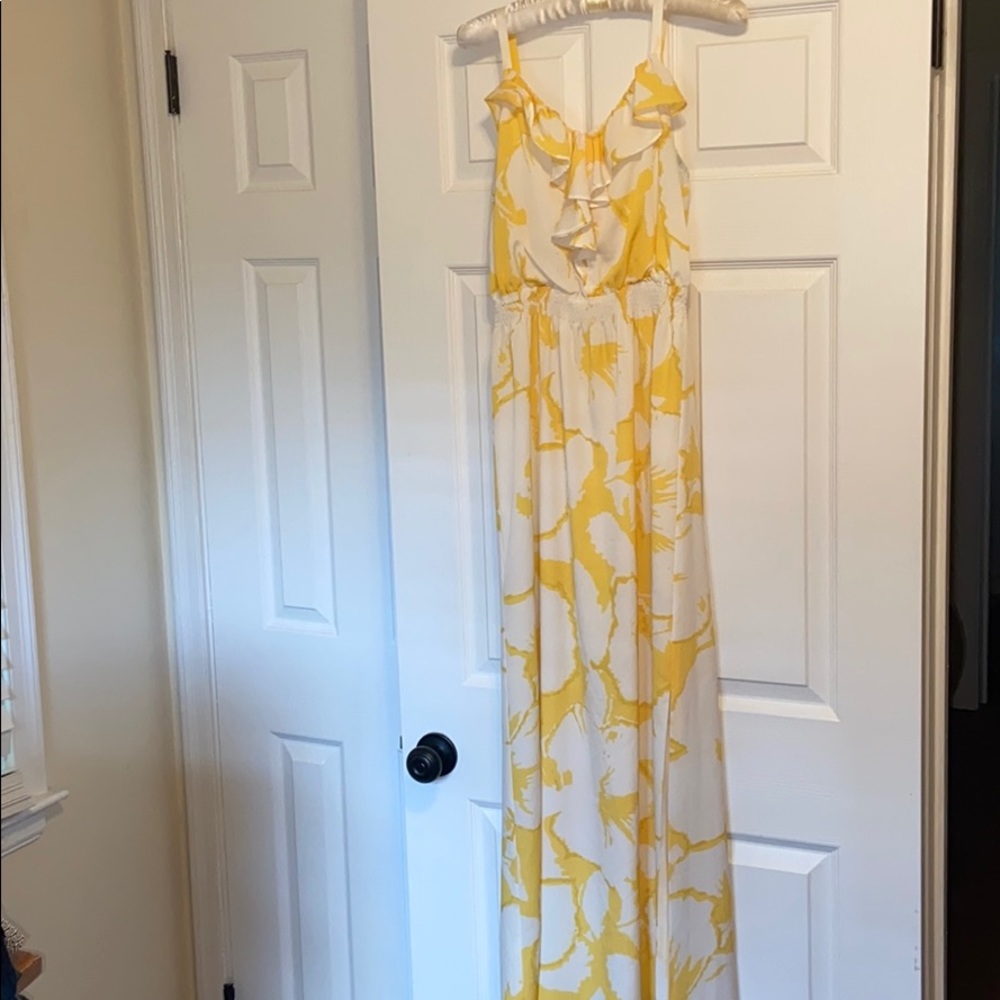 Yellow Floral Maxi Dress